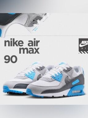 ✔️New✔️ NIKE Air Max 90 'Blue Lightning'